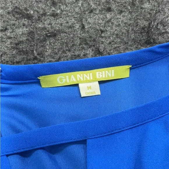 Gianni Bini Blue Sheath Dress with Bell Sleeves - Picture 3 of 3